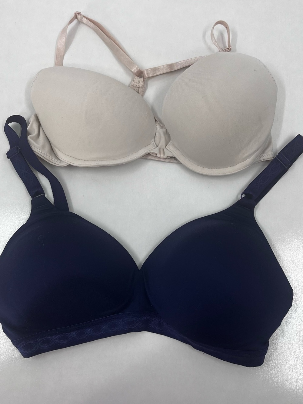 Warner's Nude and Navy Smooth T-Shirt Bras Duo